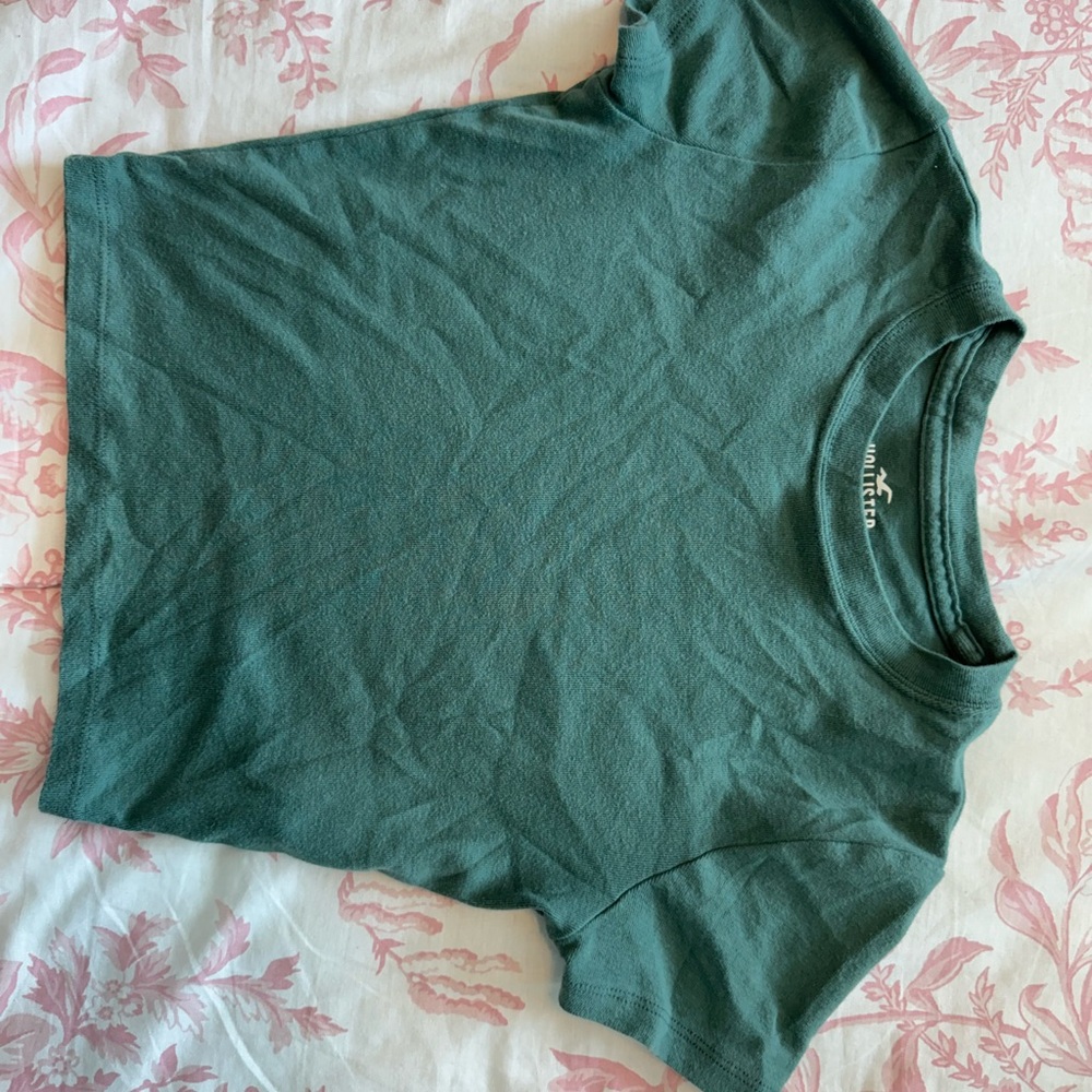 Hollister Teal Crew Neck T-Shirt
